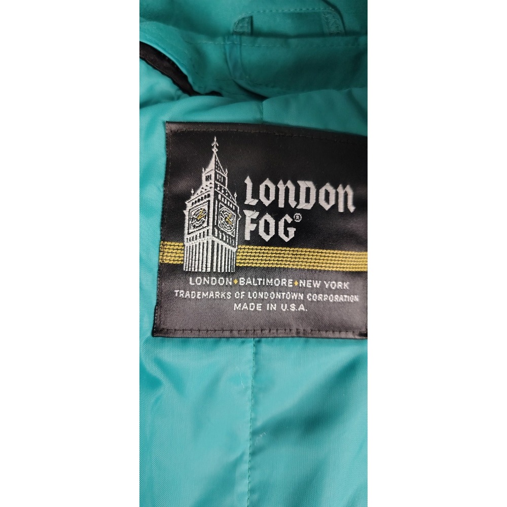 Vtg London Fog Trench Coat Wamsutta Removable Thinsulate Insulation 10 Petite US - Picture 3 of 12